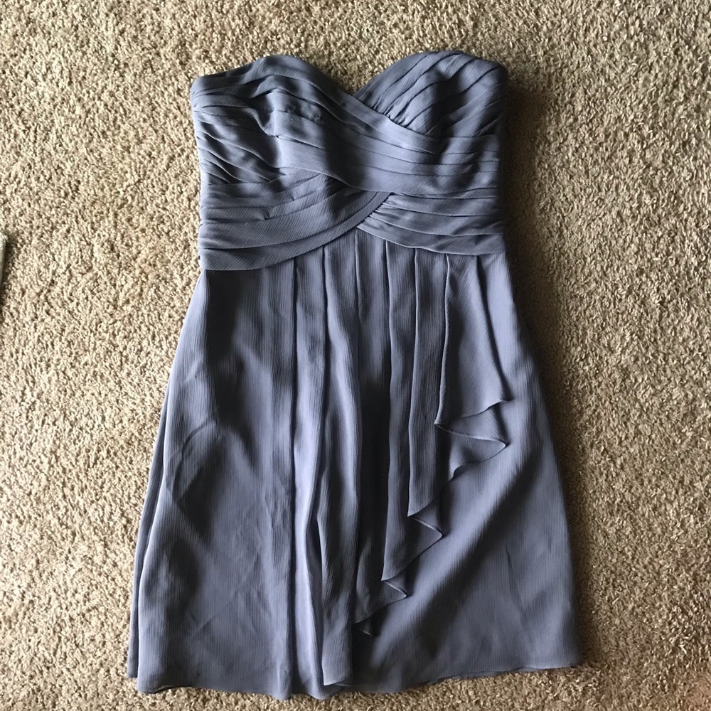 David’s bridal short crinkle chiffon dress - Picture 6 of 7